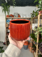 Load image into Gallery viewer, Ribbed Red Pot
